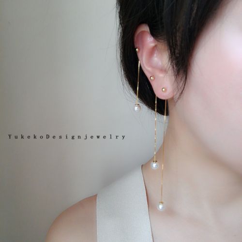 Boucles d'oreilles pendantes en Matiere mixte - Ref 3099791
