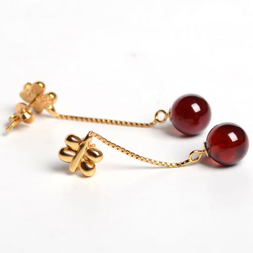 Boucles d'oreilles pendantes Femme en Cristal naturel pierre semi-precieuse - Ref 3099807