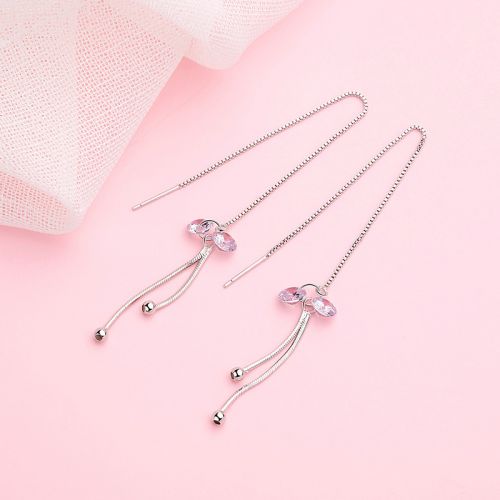Boucles d'oreilles pendantes Femme Argentée - Ref 3099809