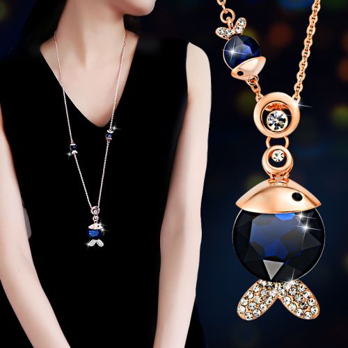 Boucles d'oreilles pendantes Femme YINEMIVE en Alliage argent plaque or - Ref 3099815