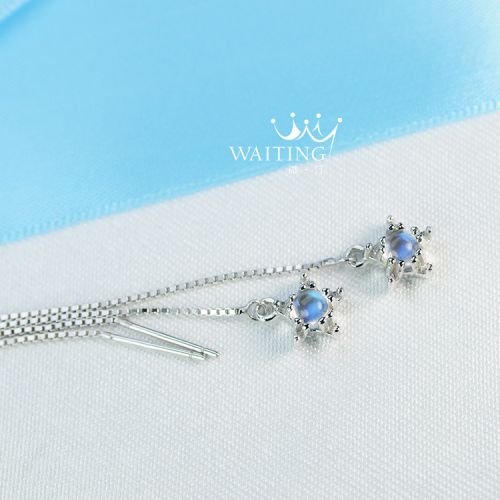 Boucles d'oreilles pendantes Femme en Cristal naturel pierre semi-precieuse - Ref 3099819