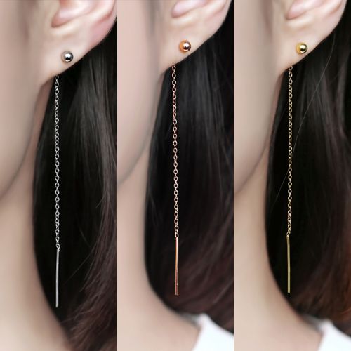 Boucles d'oreilles pendantes Femme Argentée - Ref 3099824