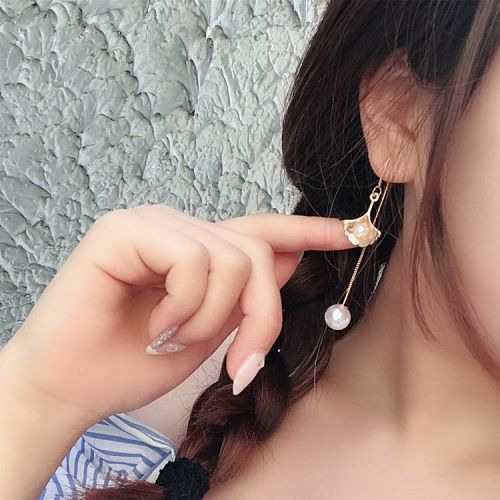 Boucles d'oreilles pendantes Femme en Alliage argent plaque or - Ref 3099835