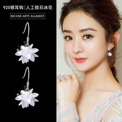 Boucles d'oreilles pendantes Femme en Zircone synthetique strass - Ref 3099841