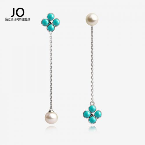 Boucles d'oreilles pendantes Femme en Cristal naturel pierre semi-precieuse - Ref 3099850