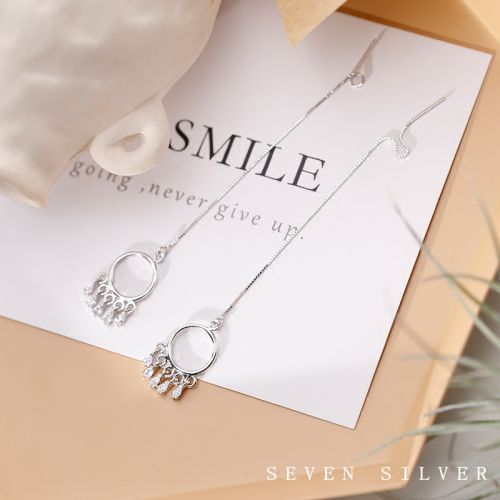 Boucles d'oreilles pendantes Femme Argentée - Ref 3099881