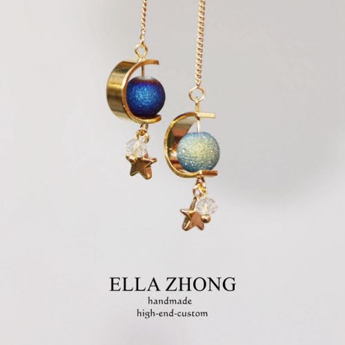 Boucles d'oreilles pendantes Femme en Matiere mixte - Ref 3099885