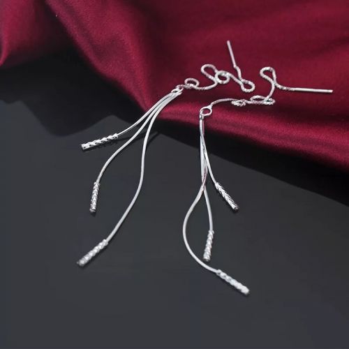 Boucles d'oreilles pendantes Femme Argentée - Ref 3099888