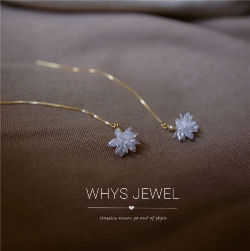 Boucles d'oreilles pendantes Femme en Cristal naturel pierre semi-precieuse - Ref 3099892