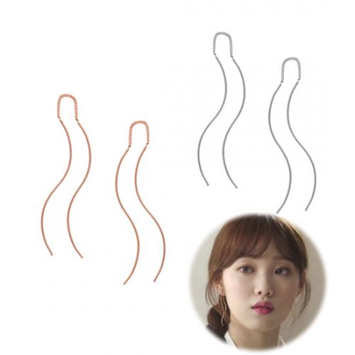 Boucles d'oreilles pendantes LOVCAT Argentée - Ref 3099910