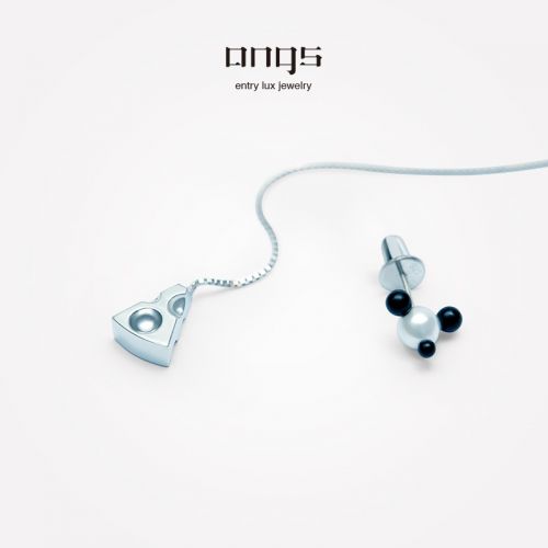 Boucles d'oreilles pendantes Femme ANGS Argentée - Ref 3099917