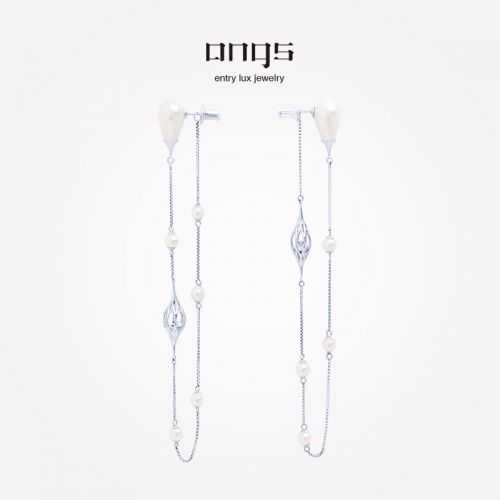 Boucles d'oreilles pendantes Femme ANGS Argentée - Ref 3099920