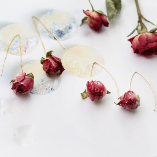Boucles d'oreilles pendantes Femme en Alliage argent plaque or - Ref 3099933