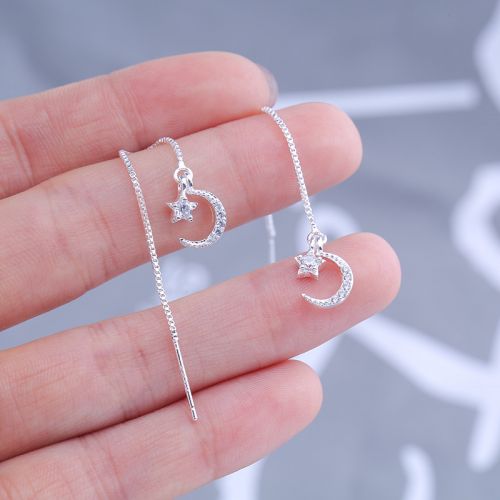 Boucles d'oreilles pendantes Femme en Alliage argent plaque or - Ref 3099937