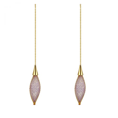Boucles d'oreilles pendantes Femme VLUM en Alliage argent plaque or - Ref 3099938