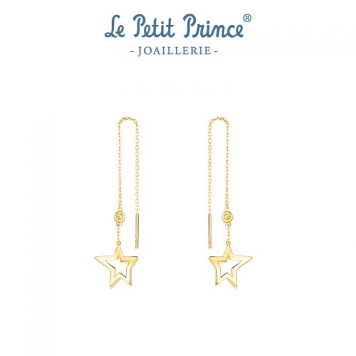 Boucles d'oreilles pendantes Femme PETIT PRINCE en Alliage argent plaque or - Ref 3099945