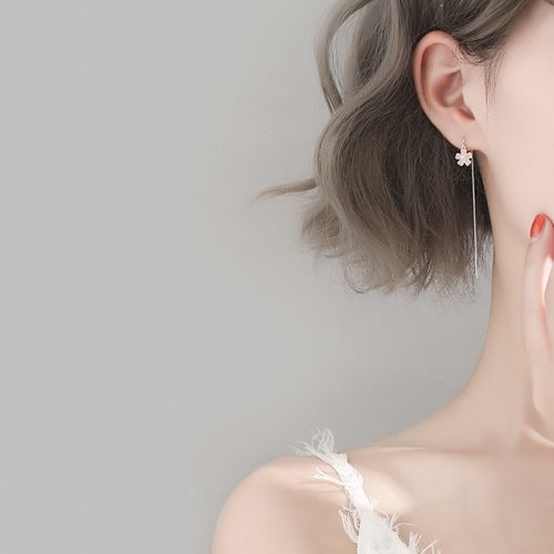 Boucles d'oreilles pendantes Femme Argentée - Ref 3099951