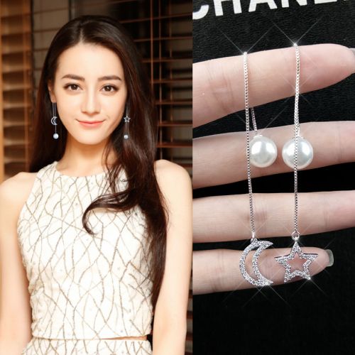Boucles d'oreilles pendantes Femme en Alliage argent plaque or - Ref 3099980