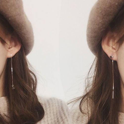 Boucles d'oreilles pendantes Femme Argentée - Ref 3099987