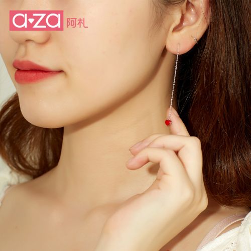 Boucles d'oreilles pendantes Femme A-ZA en Cuivre + Argent 925 - Ref 3099993