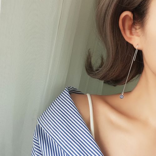 Boucles d'oreilles pendantes Femme Argentée - Ref 3100001