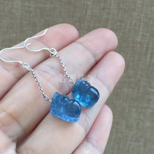 Boucles d'oreilles pendantes Femme en Cristal naturel pierre semi-precieuse - Ref 3100007