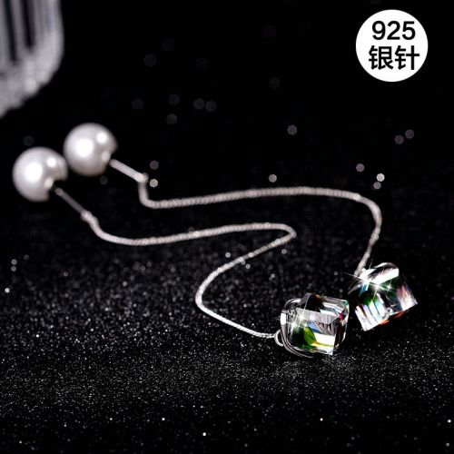 Boucles d'oreilles pendantes Femme en Cristal artificiel - Ref 3100029