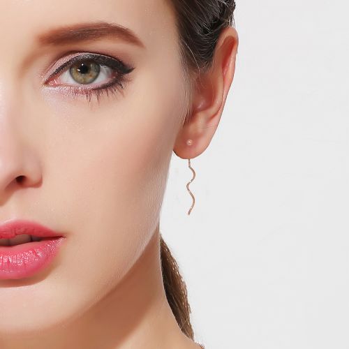Boucles d'oreilles pendantes LITTLE JOYS Argentée - Ref 3100030