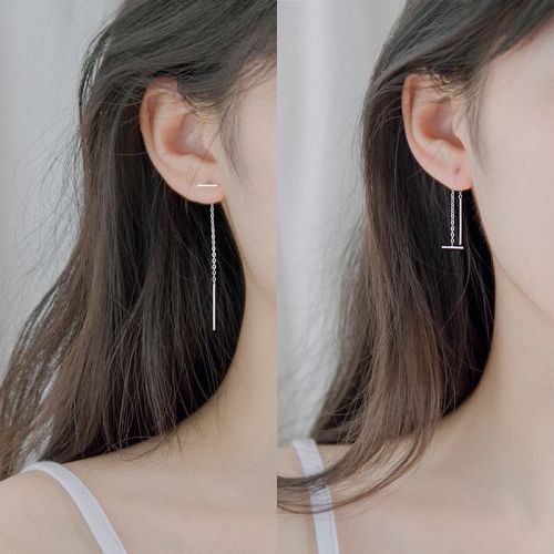 Boucles d'oreilles pendantes Femme Argentée - Ref 3100044