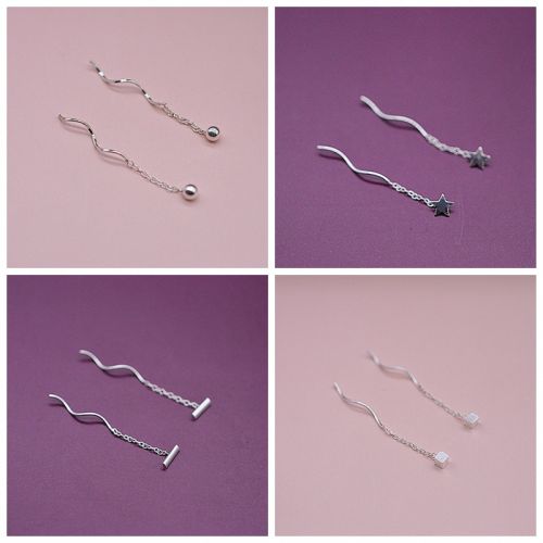 Boucles d'oreilles pendantes Femme Argentée - Ref 3100066