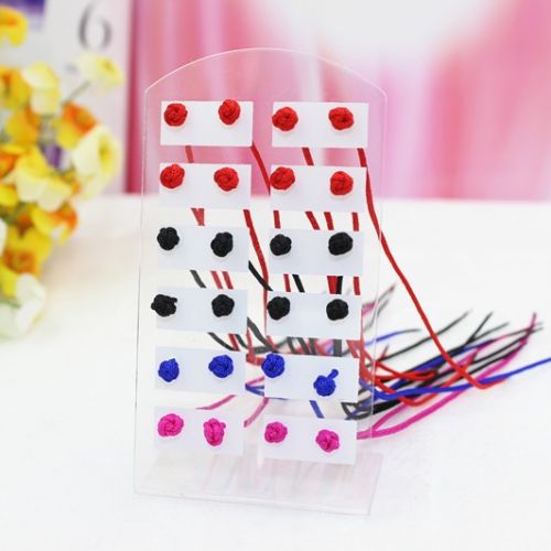 Boucles d'oreilles pendantes Femme 16EME BOUTIQUE en Coton et lin - Ref 3100072