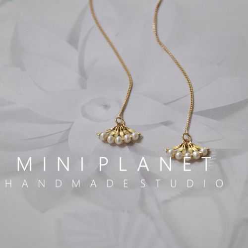 Boucles d'oreilles pendantes en Nacre - Ref 3100075