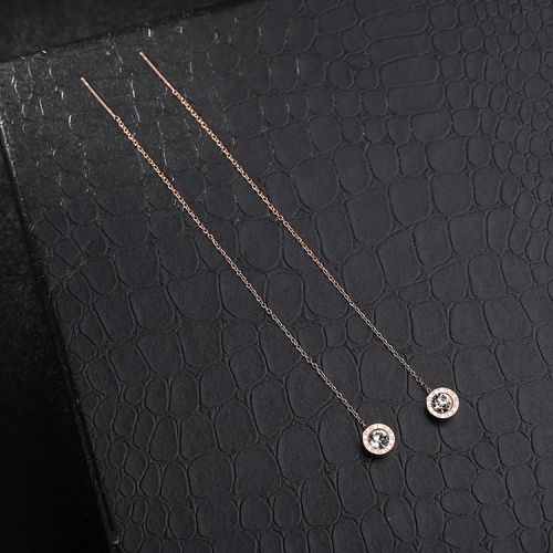 Boucles d'oreilles pendantes Femme en Acier au titane - Ref 3100088