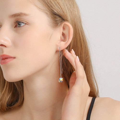 Boucles d'oreilles pendantes Femme Argentée - Ref 3100106
