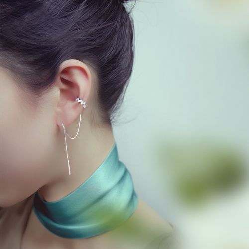 Boucles d'oreilles pendantes Femme Argentée - Ref 3100108