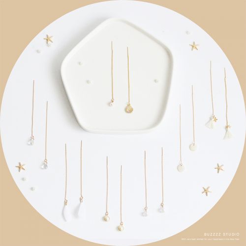 Boucles d'oreilles pendantes Femme BUZZZZ en Matiere mixte - Ref 3100113