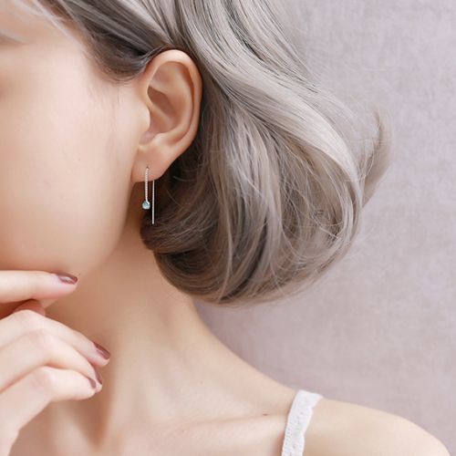 Boucles d'oreilles pendantes Femme Argentée - Ref 3100122