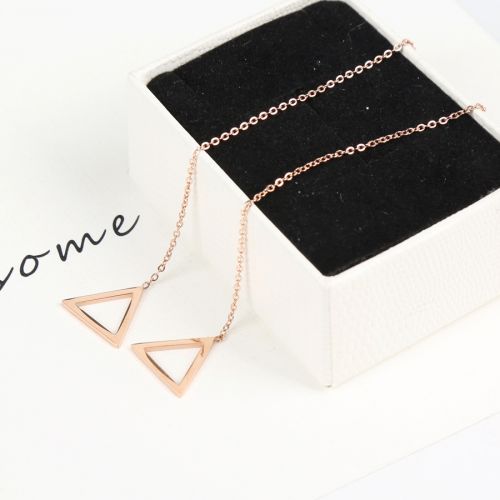Boucles d'oreilles pendantes Femme en Acier au titane - Ref 3100124