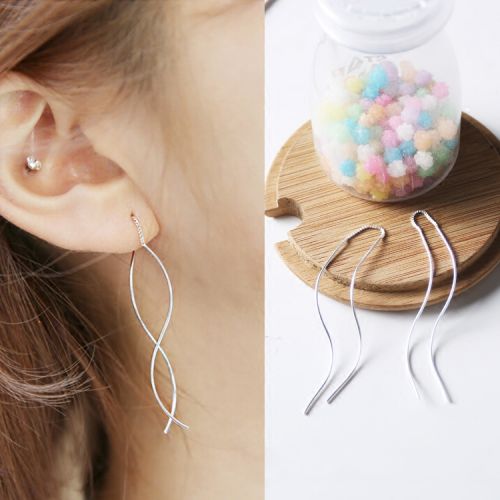 Boucles d'oreilles pendantes Femme Argentée - Ref 3100143