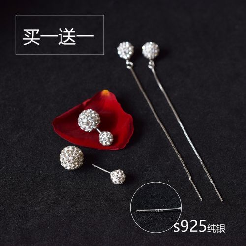 Boucles d'oreilles pendantes Femme en Zircone synthetique strass - Ref 3100144