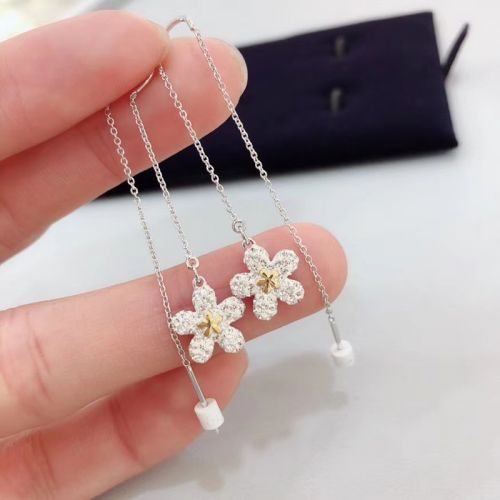 Boucles d'oreilles pendantes Femme Swarovski en Alliage argent plaque or - Ref 3100158