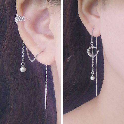 Boucles d'oreilles pendantes Femme Argentée - Ref 3100169