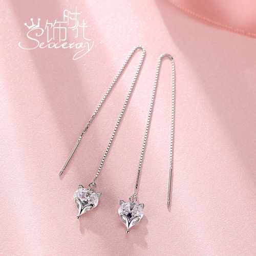 Boucles d'oreilles pendantes Femme SEOCETAY Argentée - Ref 3100175