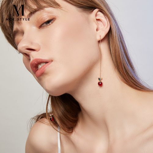 Boucles d'oreilles pendantes Femme en Alliage argent plaque or - Ref 3100193