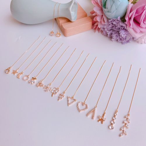 Boucles d'oreilles pendantes Femme en Zircon naturel - Ref 3100195