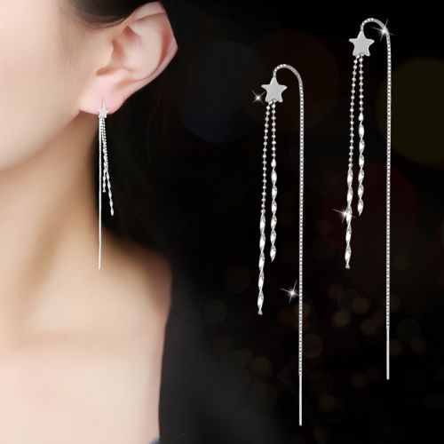 Boucles d'oreilles pendantes Femme Argentée - Ref 3100199