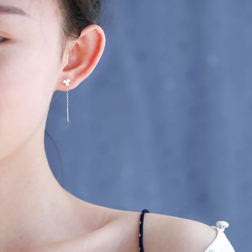 Boucles d'oreilles pendantes Femme Argentée - Ref 3100200