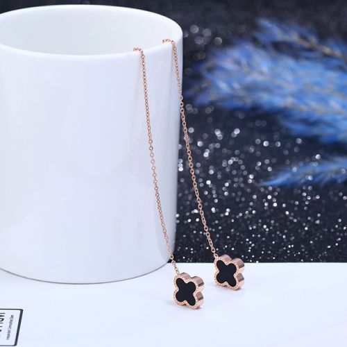 Boucles d'oreilles pendantes Femme en Acier au titane - Ref 3100206