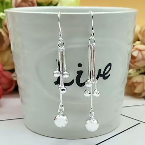 Boucles d'oreilles pendantes Femme Argentée - Ref 3100209