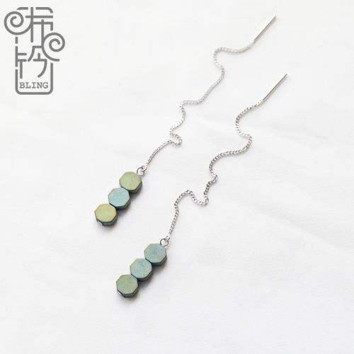 Boucles d'oreilles pendantes Femme Argentée - Ref 3100217